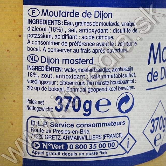 Image of Dijon Mustard (Le Prix gagnant) 370g (IT8613)